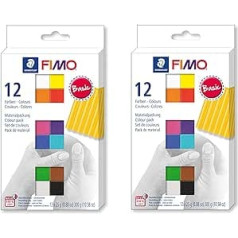 Staedtler Fimo mīksto krāsu pakotne (12 krāsas, dubultā pakotne)