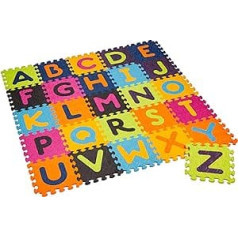 B. rotaļlietas ABC Puzzle Mat Baby Toy - Letters Play Mat, Play Mat, Putuplasta Paklājiņš - Bērniem no 0 mēnešu vecuma, Netoksisks (26 gab.)