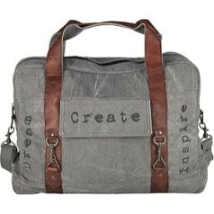 Mona B. Up-Cycled Canvas Dream Create Inspire Duffle, M-6403, pelēks/dabisks, vidējs, Mona B. Up-Cyclete Canvas Dream Create Inspire Duffle, M-6403, pelēks/dabisks, Mona B. Up-Cyclete M- 6403 Canvas Dream Izveidojiet iedvesmojošu dufeli