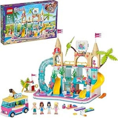 LEGO Friends vasaras izklaides ūdens atrakciju parka komplekts 41430, kurā ir draudzenes Stefānija, Emma, Olīvija un Meisons, konstruējamas mini lelles figūriņas, ideāls komplekts radošām spēlēm, jauns 2020. gads (1001 gabals)