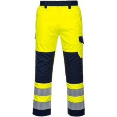 Portwest Hi-Vis Modaflame bikses, Bikšu garums: parasts, Krāsa: Dzeltena/ Navy, Izmērs: