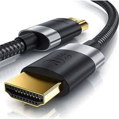 5 m 8K HDMI Cable 2.1 - 8K @ 60Hz / 120Hz - 4K @ 240Hz - HDTV 7680 x 4320 - UHD II - HDMI 2.1 2.0a 2.0b - 3D - High Speed HDMI Cable Ethernet - HDR ARC - Precision Connector - Compatible with PC TV