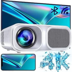 Hojocojo Projektors, Full HD 9800 Lumen projektors Native 1080P, 5G WiFi Bluetooth projektors atbalsta 4K video, LED mājas kinozāles video projektors 350 collu displejs, saderīgs ar Fire Stick, viedtālrunis, PS5 projektors