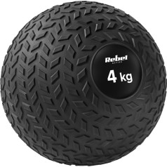 Mazā medicīnas bumba rehabilitācijas vingrinājumiem Slam Ball 23cm 4kg, REBEL ACTIVE