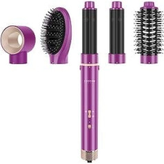 5-in-1 MaxAIR Styler, PARWIN PRO BEAUTY matu žāvētājs siltā gaisa suku komplekts, apaļo suku matu fēns, lokšķēres, 5 stiprinājumi, žāvēšana, iztaisnošana, apjoms, cirtas, jonu kopšana, ātrgaitas motors, sarkans (panks)