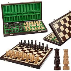 Luxus GIEWONT 50x50cm. Erstaunlich, hölzerne Schach Set mit gewogenen Stücke gehauen!!!