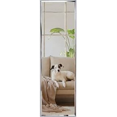 HORLIMER Wall Mirror 122 x 35 cm, Large Mirror with White Frame, Full Length Mirror for Living Room, Bathroom, Hallway and Dressing Room, Shatterproof