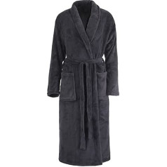 Brandsseller Micro-fibre Bathrobe, Unisex, for Men and Women, in Sizes S / M - L / XL - in the Following Colours Cream, Pink, Brown, Navy and Grey