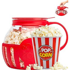 EVER GOODS - Popcorn Popper for Microwave, Melt Your Favorite Sauce, Popcorn Cooking Container with Lid and Handle, Popcorn Bowl, Butter Popcorn, Popcorn Maker