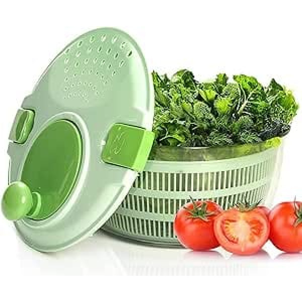 Dārzeņu žāvētājs, salātu griezējs, PP daudzfunkcionāla salātu pilēšanas paplāte, augļu mazgātājs, viegla tīrīšana, mazgāšana, dārzeņu žāvēšana, augļi, salāti, dārzeņi, 4 l, mājas virtuvei