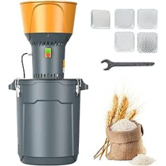 Electric Grain Mill Mill Corn Mill Farm Grain Mill Machine for Cereals Corn Grain Wheat Feed Mill Flour Mill with 5 Sizes Grinder Sieves + 1 Wrench (50L)