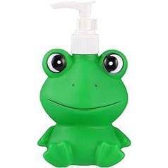 Cabilock Cute Cartoon Soap Dispenser 300 ml Empty Press Soap Pump Bottle for Shampoo Lotion Hand Liquid Bathroom (Frog)