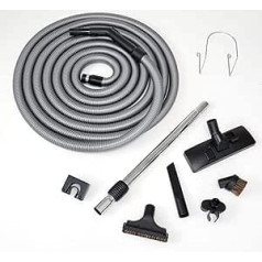 Genialvac Standard Hose Set for Central Vacuum Cleaner for Suction Cans 36-38 mm (Length 9 m)