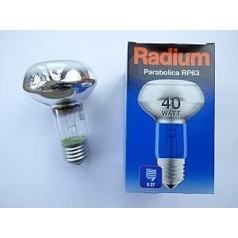 5 x rādija reflektora lampa E27, R63, 40 W, 30°