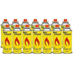 Alpen Camping 14x 400ml Butan Gaskartusche Gasflasche für Gaskocher Campingkocher Bunsenbrenner Lötbrenner EN417 (14 Stück)