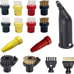 Accessories for Kärcher Steam Cleaner Easyfix SC1 SC2 SC3 SC4 SC5 Round Brush Set Nozzle Mouthpiece Replacement Parts Pack of 15