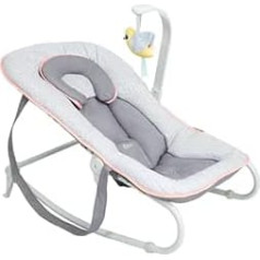 Babymoov baby bouncer graphic apricot, 5-way adjustable backrest, removable play arch