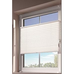 Mydeco 65435 Klemmfix Pleated Blind – No Drilling – White, 50 x 130 cm