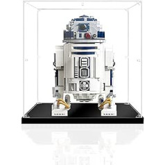 YBLOC akrila displeja futrālis Lego 75308 R2-D2 ēkas modelim, putekļu necaurlaidīgs aizsargvāciņš, saderīgs ar Lego 75308 (Lego modelis nav iekļauts)