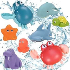 GOLDGE Bath Toys for Kids, 8 Pieces Floating Bath Toys for Kids