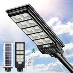 papasbox 500 W LED saules ielu apgaismojums ar tālvadības pulti ar saules enerģiju darbināms 6500 K ielas lampas sienas apgaismojums ar kustības sensoru āra ceļa apgaismojums āra ielas apgaismojums