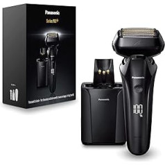 Panasonic ES-LS9A-K803 6-Blade Wet & Dry Razor for Men, Electric Shaver with Beard Density Sensor and Automatic Cleaning and Charging System