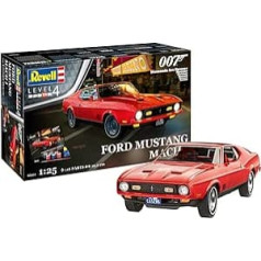 Revell modeļa komplekts I dāvanu komplekts Džeimsa Bonda Ford Mustang I Detalizēts Džeimsa Bonda konstrukcijas komplekts I 129 gabali I Mērogs 1:25 I bērniem un pieaugušajiem no 12 gadiem