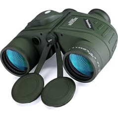 10x50 Marine Binoculars Binoculars with Night Vision Rangefinder and Compass for Water Sports Enthusiasts and Hobby Sailors Includes Ready Bag Dust Caps and Carry Strap