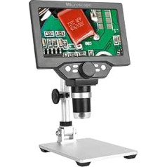 1 x 12MP 7 Inch LCD 1200X High-Resolution Electronic Digital Microscope 100-240 V with Holder Head and Socket for the Electronic Maintenance Industry (European Regulations)