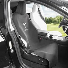 EVMODS Tesla Model Y sēdekļa aizsargs Ūdensnecaurlaidīgs priekšējā sēdekļa aizsargs Bērnu sēdeklis ISOFIX Piemērots Tesla sēdekļa pārvalks, lai aizsargātu modeļa Y piederumus 2024 2023 (melns)