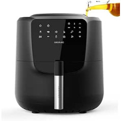 Cecotec Heißluftfritteuse ohne Öl 5,5 l mit Spray Air Fryer Cecofry Rain M. 1550 W, Automatisches und manuelles Sprühen, Touch-Bedienfeld, Regulierbarer Thermostat, Selbstreinigung, 8 Menüs