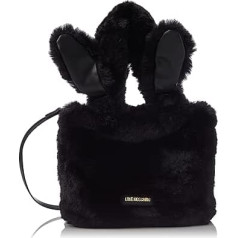 Love Moschino sieviešu Borsa Soft Pl Nero plecu soma, melna, melna