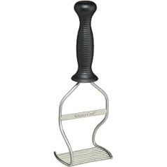 KitchenCraft Professional Kartoffelstampfer, Deluxe-Edelstahl-Kartoffelstampfer mit ergonomischem Griff, spülmaschinenfest, 27 x 5,5cm, 1 Stück