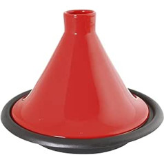 Tradifonte 509833 Tajine, Stahlguss, Deckel Steingut, Rot - 31 cm