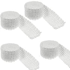 4 Stück Baumwolle Bratnetz Küche Schinken Socken Elastisches Netz Fleisch Metzger Schnur Netz Fleisch Metzger Schnur Netz Fleisch Netz Rolle (100 cm Länge)