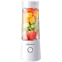 Portable Blender Personal Smoothies Blender Cordless Single Serving Mini Blender 400ml USB Rechargeable Small Juice Blender Portable Juicer Glass Shaker Cordless