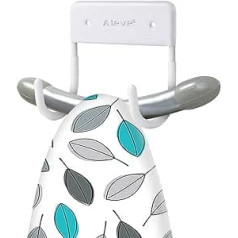 AIEVE Ironing Board Hanger, Ironing Board Hooks, Ironing Board Wall Mount, Large & Small Ironing Board Storage, Wall Mount (Matte White)