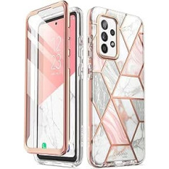 I-Blason Glitter Case for Samsung Galaxy A33 5G Bumper Case Mobile Phone Case 360 Degree Protective Bling Cover [Cosmo] with Integrated Screen Protector (Marble)