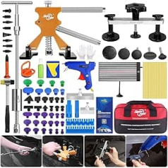 ‎Super Pdr Dent Removal Tool Set, Dent Repair Kit Car, Dent Repair Kit Car with Slide Hammer, 100 W Glue Gun/Lined Dent Plate with LED/Dents for Car Hail Damage Repair