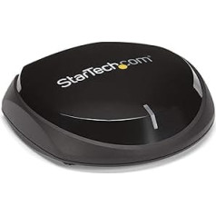 Startech.com Bluetooth 5.0 audio uztvērējs ar NFC — BT audio adapteris stereosistēmām, HiFi, pastiprinātājs — 20 m diapazons, aptx — 3,5 mm/RCA vai digitālā Toslink/SPDIF optiskā izeja — (BT52A)