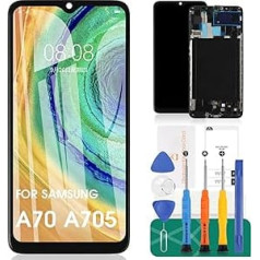 Srjtek TFT for Samsung Galaxy A70 Screen Replacement A705F LCD Display Touch Panel Sensor Digitizer Repair Kits with Frame (Black, No Fingerprint Recognition)