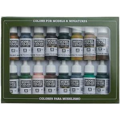 Vallejo 070114 — Farbset, Deutsche Farben, Tarnung, WWII, 16 x 17 ml