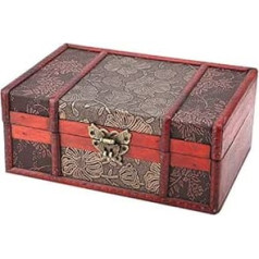 Garosa Vintage Style Wooden Storage Box Size Book Jewellery Organiser Decorative Treasure Box Old Fashioned Antique Style Vintage Look for Birthday Party Wedding Decoration (#2)