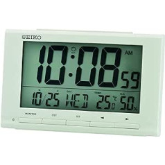 Seiko QHL090W digitālais modinātājs LCD balts