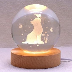 3.15 Inch Cat Lamp, Cat Night Light for Children, Cat Gifts Girls, Remote Control, 16 Colour Changing, Dimmable, Christmas Gifts for Girls and Boys