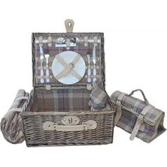 Red Hamper FH106 Lavender Picnic Basket with Removable Cooler Bag