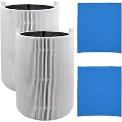 2 x rezerves HEPA filtri un 2 x auduma priekšfiltri Blueair Blue Pure 411 un Blue 3210 gaisa attīrītājam
