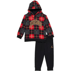 Jordan Baby-Jumpsuit Holiday Essentials Plaid Hoodie Schwarz