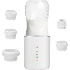 Baby Bottle Warmer, Bottle Warmer for On the Go, Bottle Warmer and Cooler, Milk Warmer Baby Portable with 5 Adapters, Electric Bottle Warmer, Stranded Cable, Single Core, Flexible for Travel-Friendly