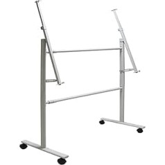 LOOQS Beweglicher Whiteboard-Ständer, mit 4 Universalrädern, verstellbare Metallstaffelei für Büro, Klassenzimmer, trocken abwischbare Tafel